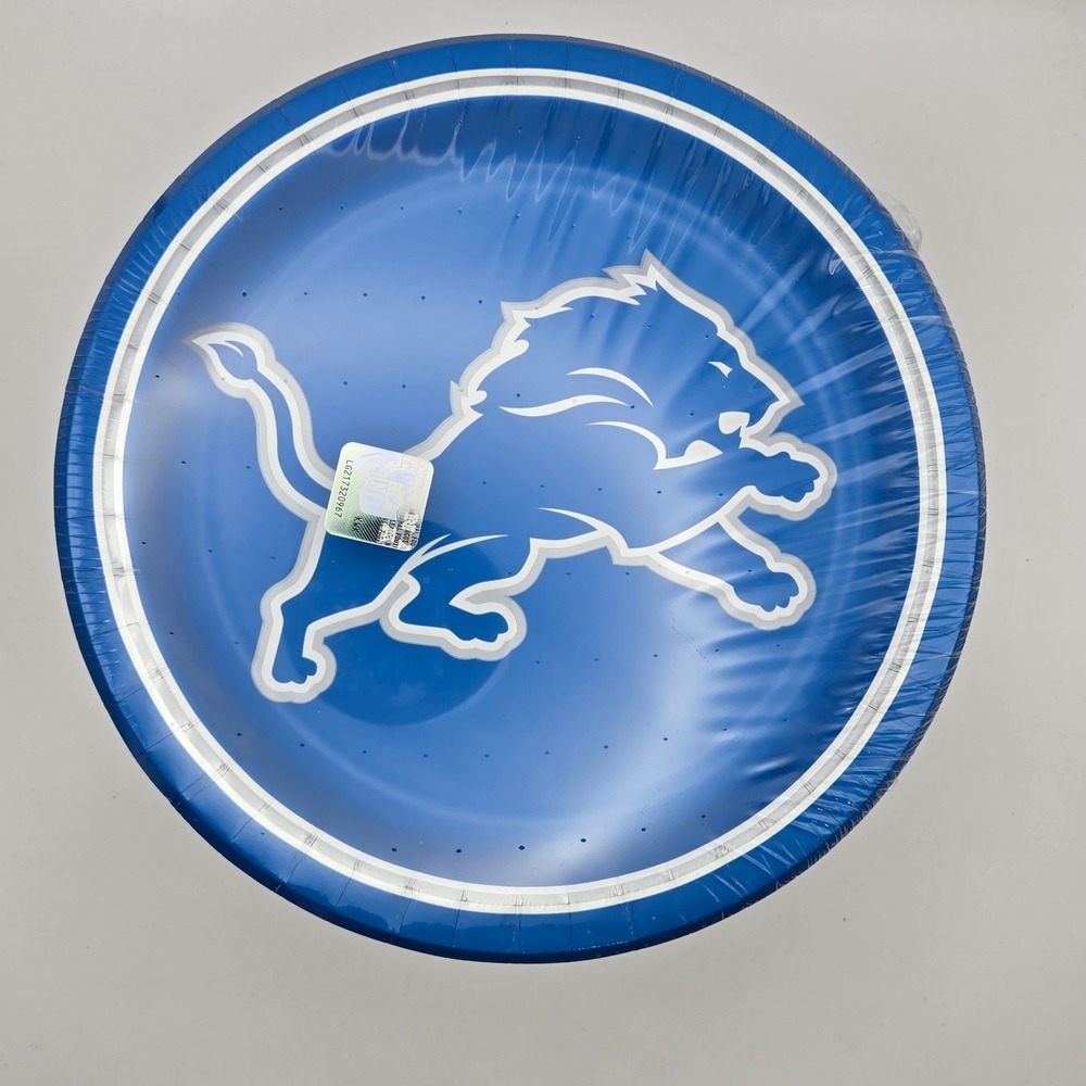 Hoffmaster Detroit Lions NWT 100ct Paper Plates NFL Football Tailgate Party